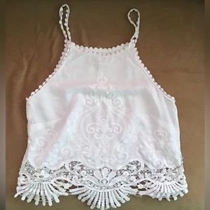 Cotton Embroidered tank top